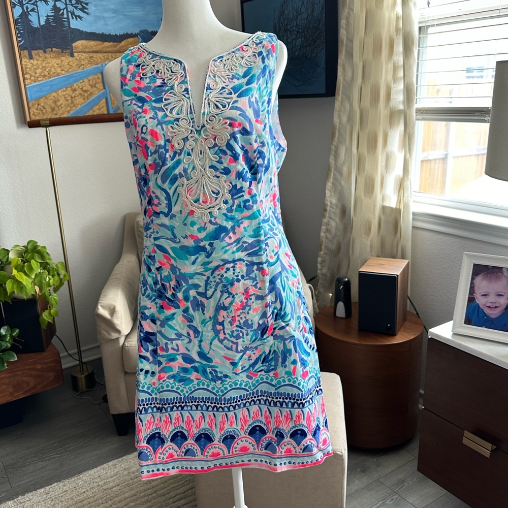 Lilly Pulitzer Gabby Shift NWT Size 10 “Party Wave”